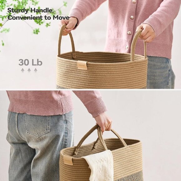 Laundry Hamper 95L,Large Laundry Basket for Clothes,Decorative Storage Basket fo - Picture 5 of 6